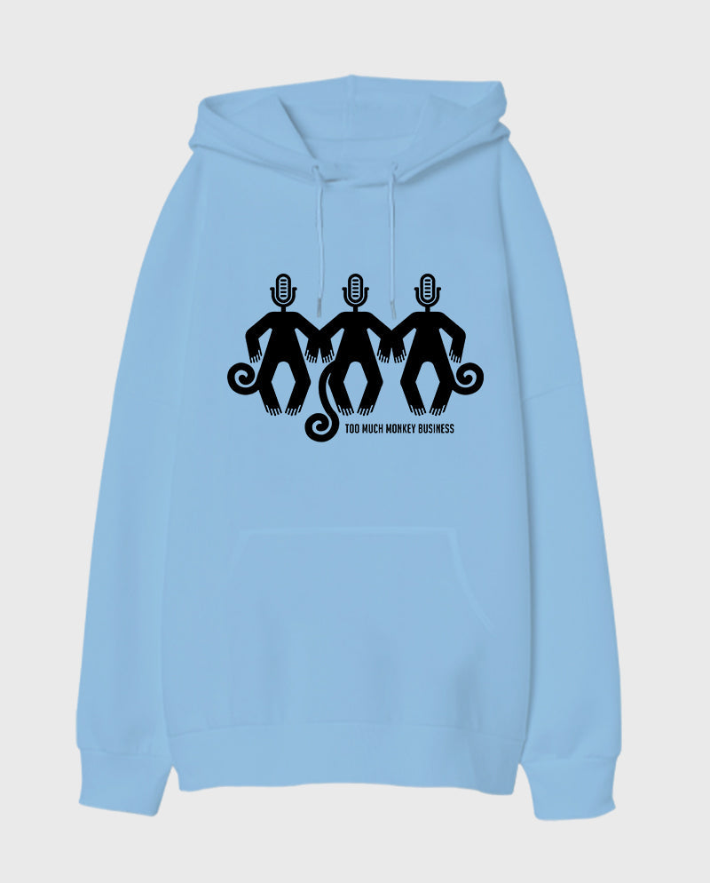 Monkey Business Oversize Unisex Kapüşonlu Sweatshirt