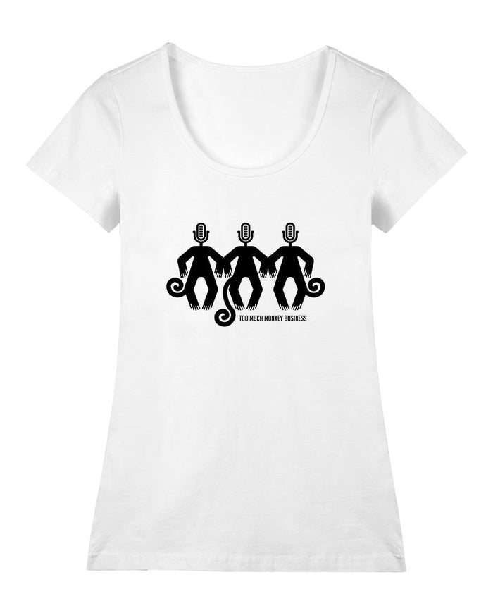 Monkey Business Geniş Yaka Tişört