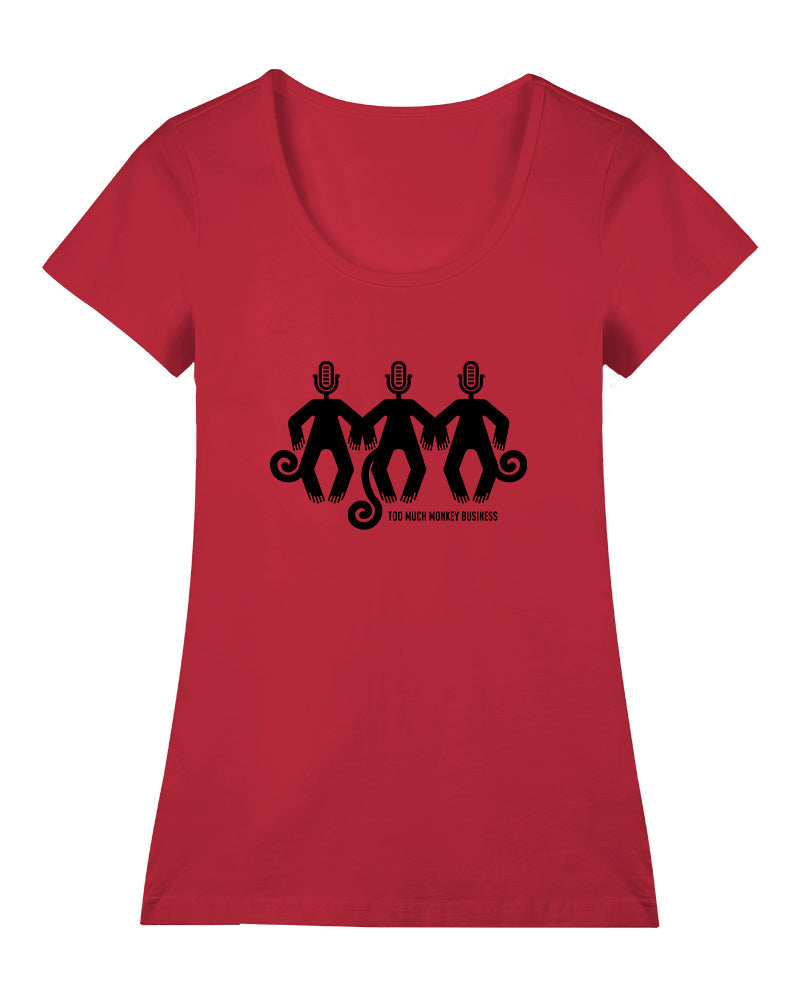 Monkey Business Geniş Yaka Tişört