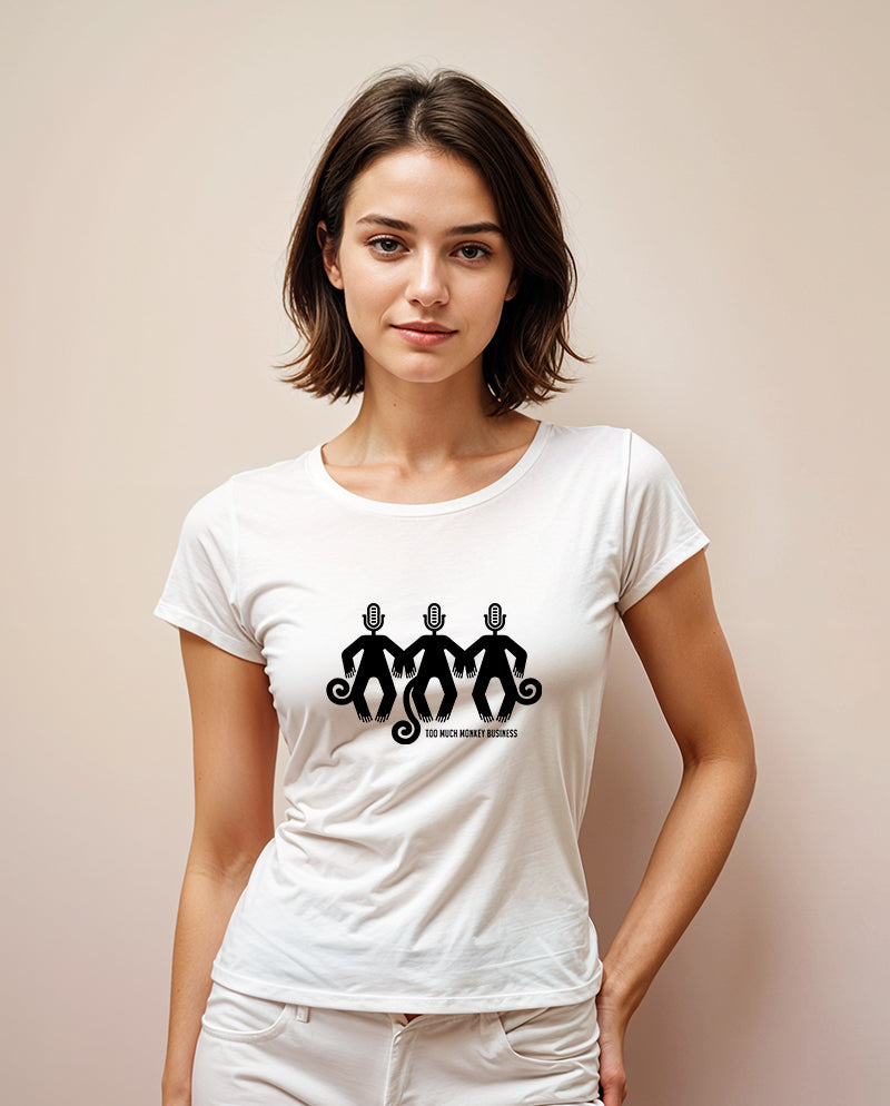 Monkey Business Geniş Yaka Tişört