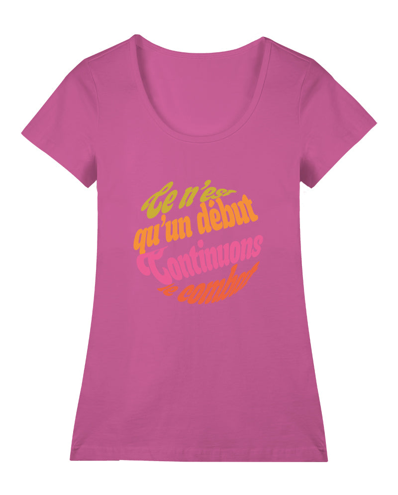 Mücadeleye devam Geniş Yaka Tişört