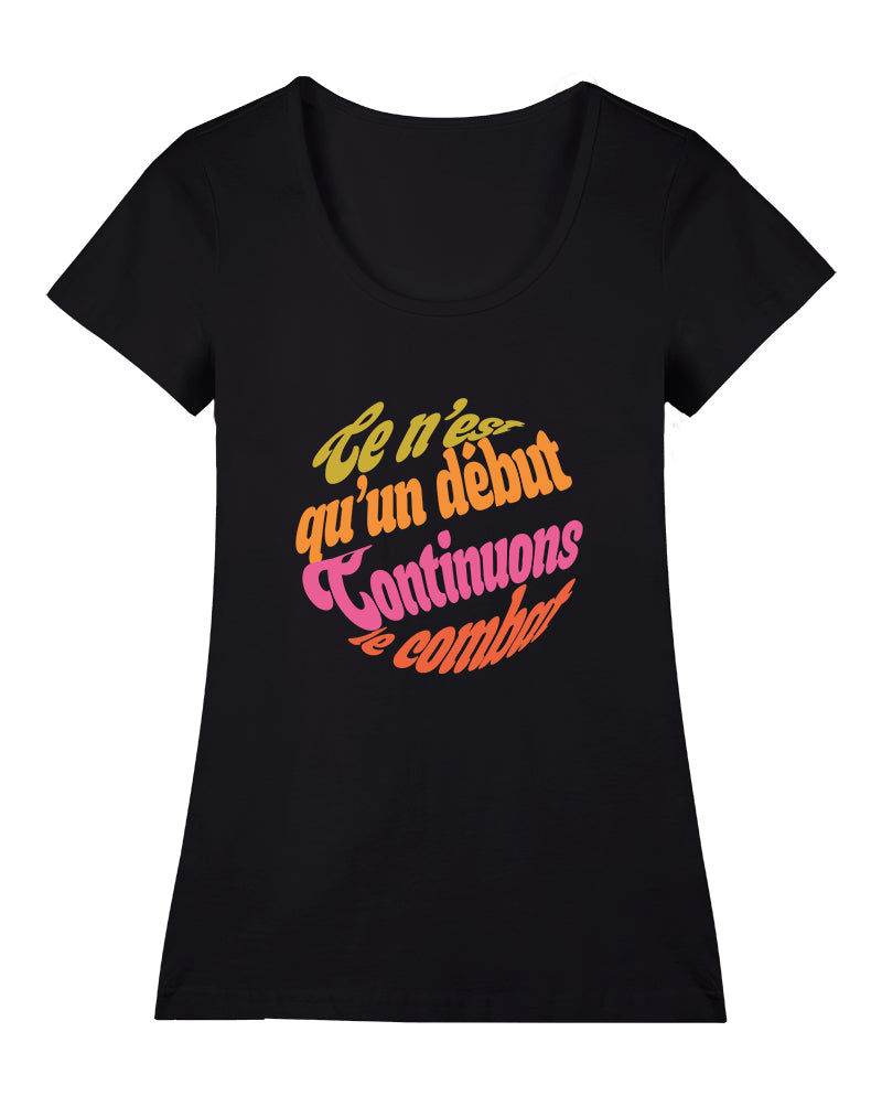 Mücadeleye devam Geniş Yaka Tişört