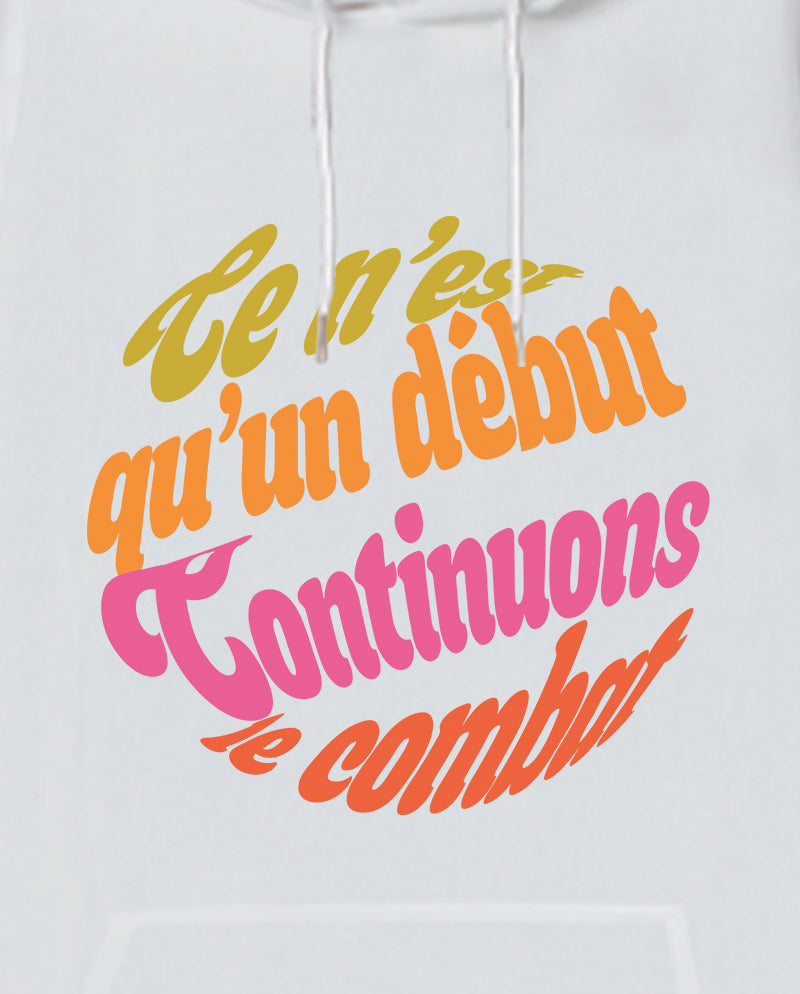 Mücadeleye devam Oversize Unisex Kapüşonlu Sweatshirt