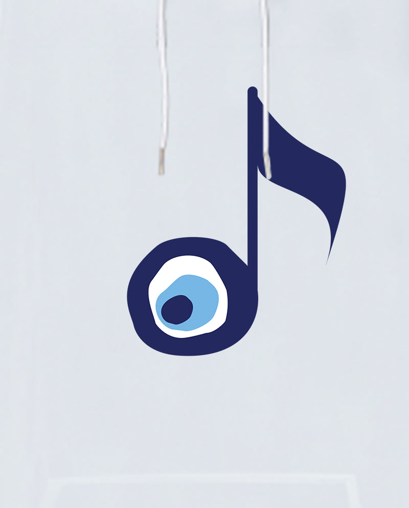 Nazar notası Oversize Unisex Kapüşonlu Sweatshirt