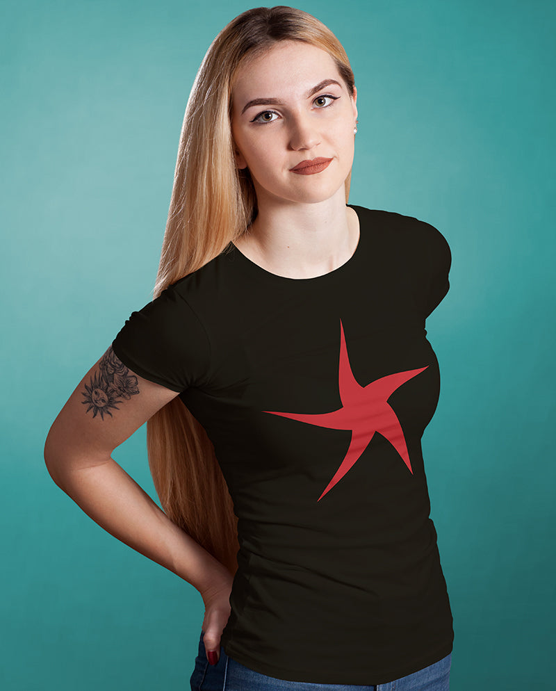 Neşeli yıldız Kadın Tişört