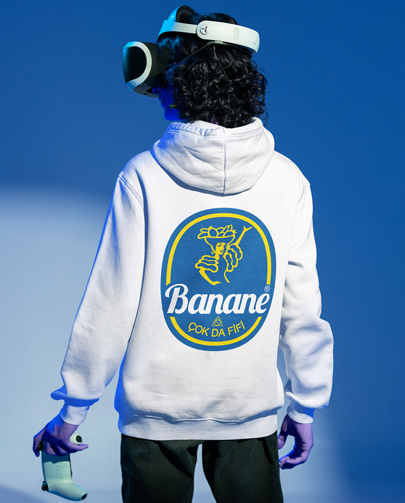 Banane Oversize Unisex Kapüşonlu Sweatshirt