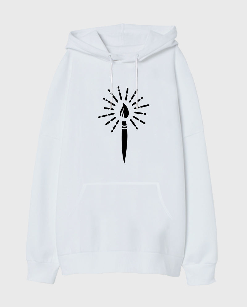 Sanatın ışığı Oversize Unisex Kapüşonlu Sweatshirt