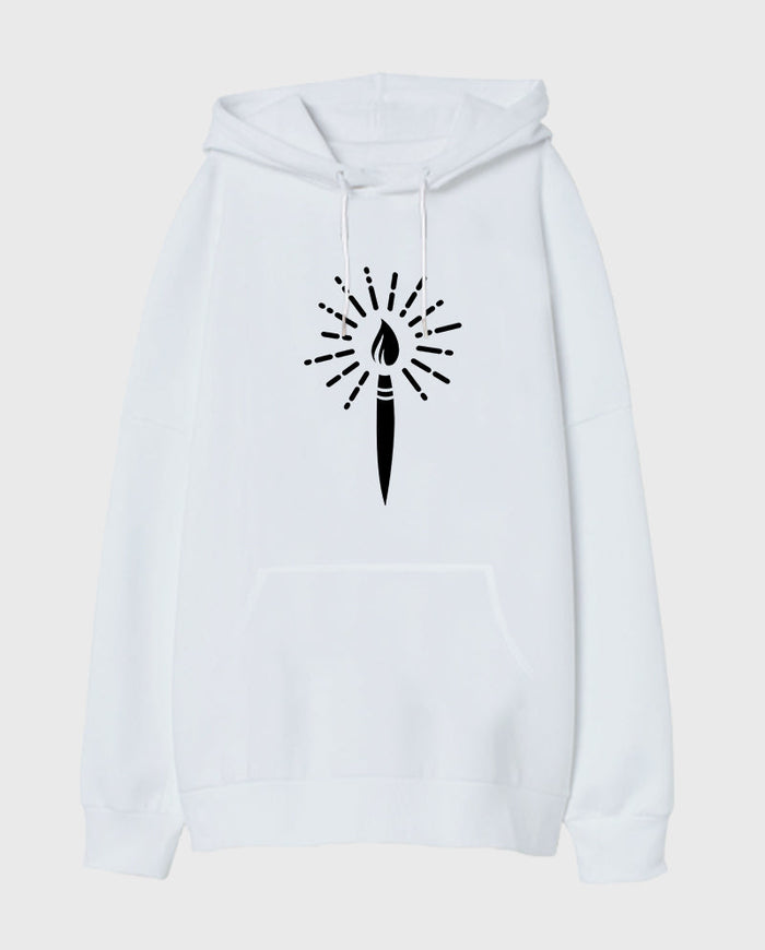 Sanatın ışığı Oversize Unisex Kapüşonlu Sweatshirt