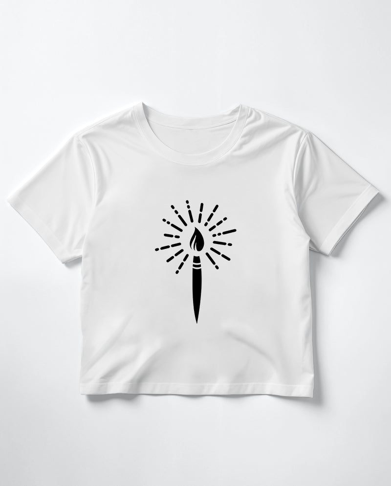 Sanatın ışığı Crop Tişört