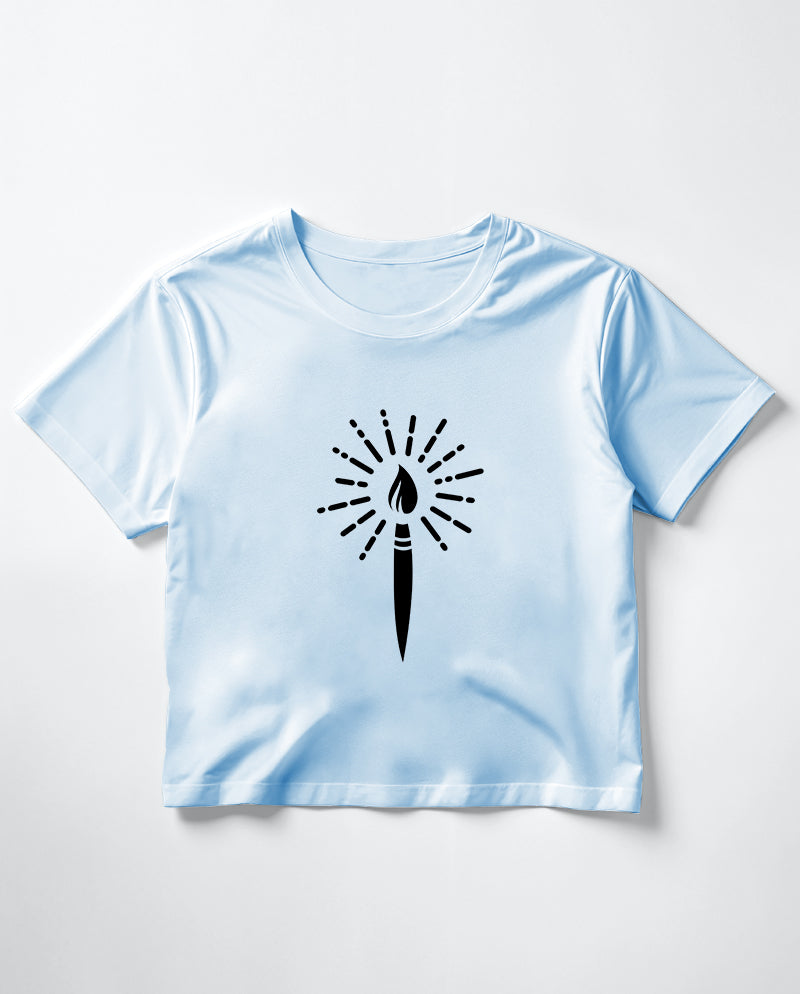 Sanatın ışığı Crop Tişört