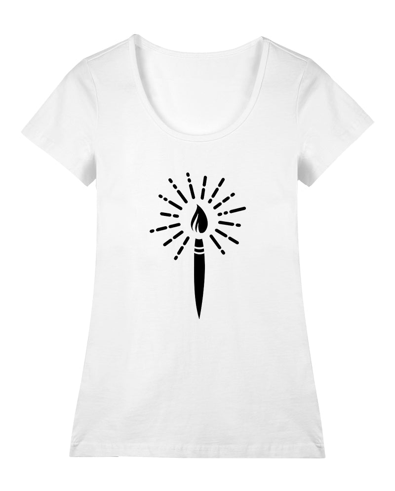 Sanatın ışığı Geniş Yaka Tişört