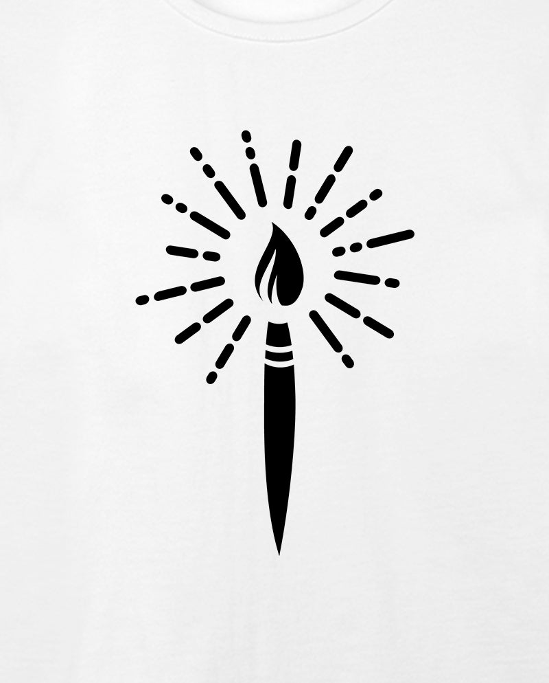 Sanatın ışığı Geniş Yaka Tişört