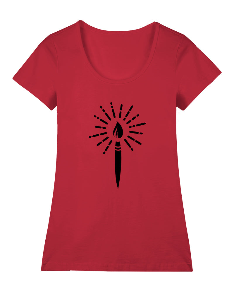 Sanatın ışığı Geniş Yaka Tişört