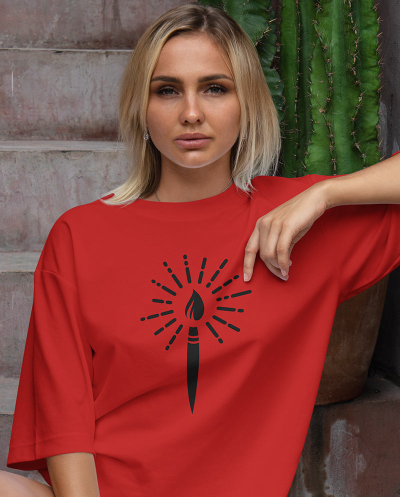 Sanatın ışığı Oversize Tişört