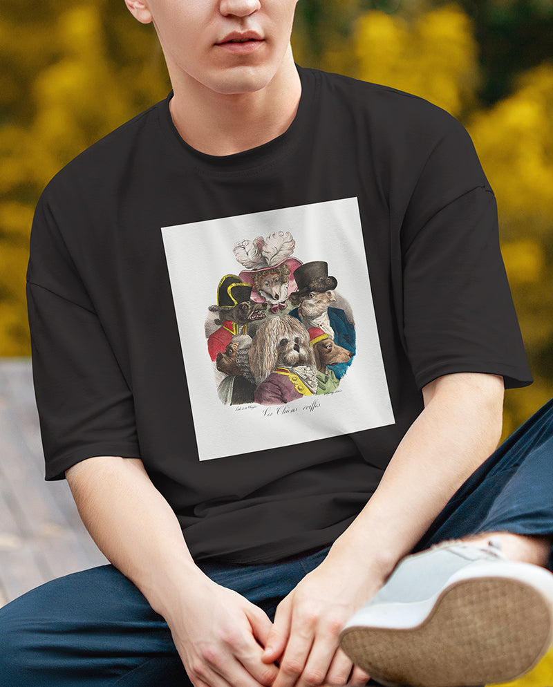 Tüylü Köpekler Oversize Tişört