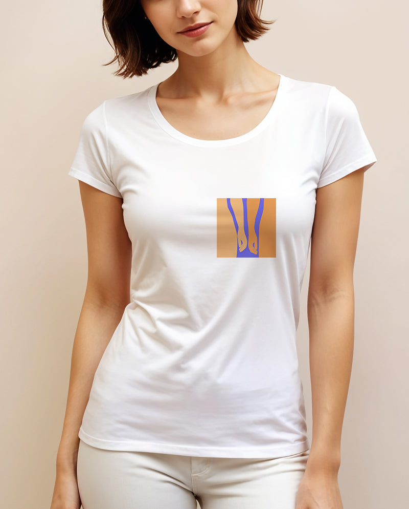 Yan Yana Geniş Yaka Tişört