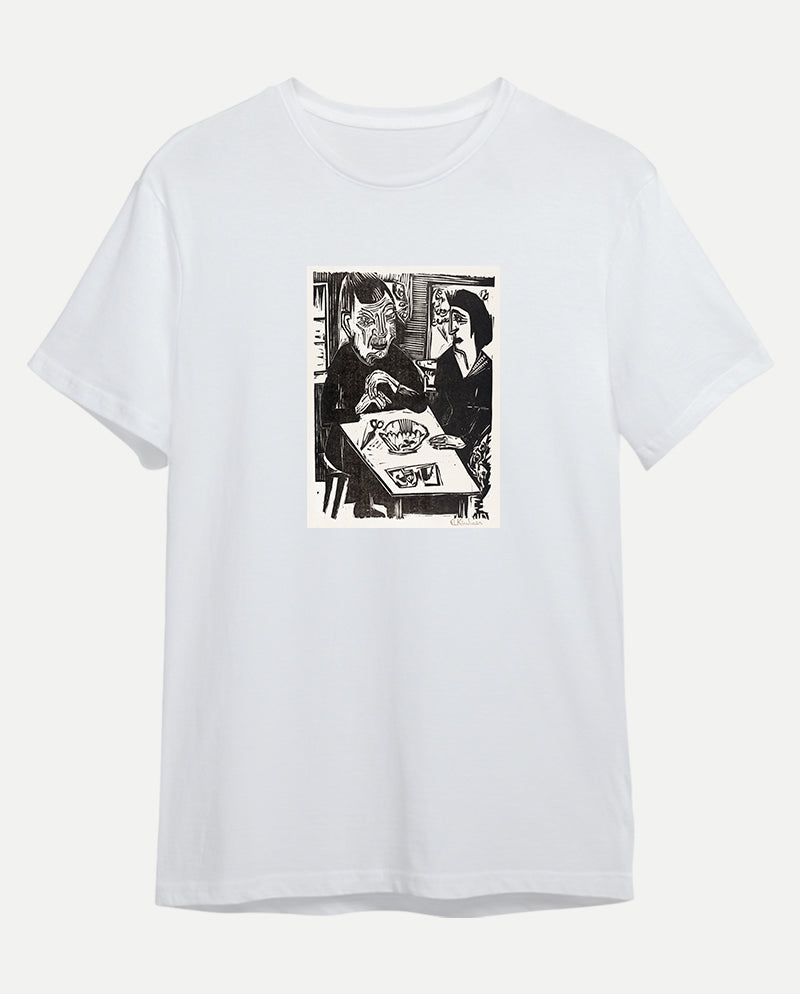 Yaşlı ve Genç Kadın Erkek Tişört