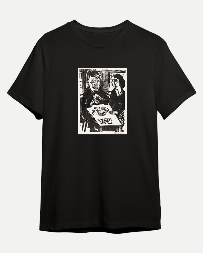 Yaşlı ve Genç Kadın Erkek Tişört