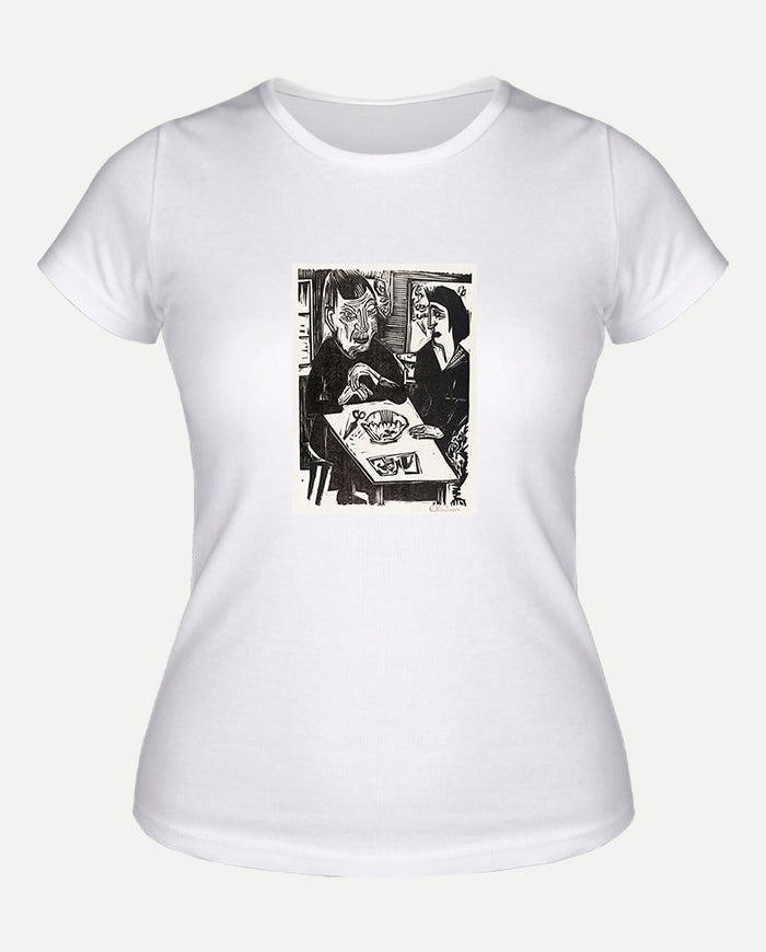 Yaşlı ve Genç Kadın Kadın Tişört