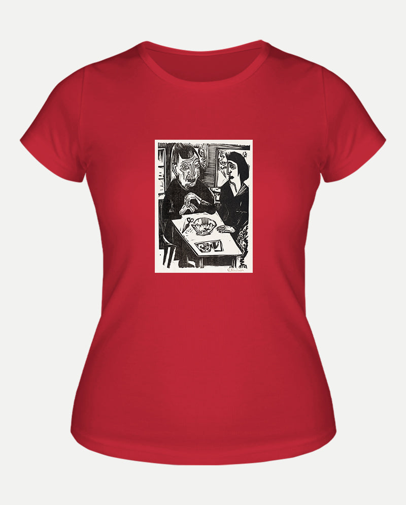 Yaşlı ve Genç Kadın Kadın Tişört