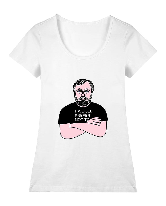 Zizek’in tercihi Geniş Yaka Tişört