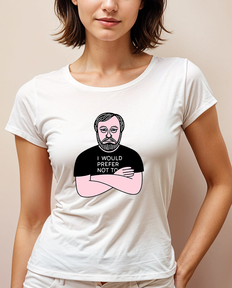 Zizek’in tercihi Geniş Yaka Tişört