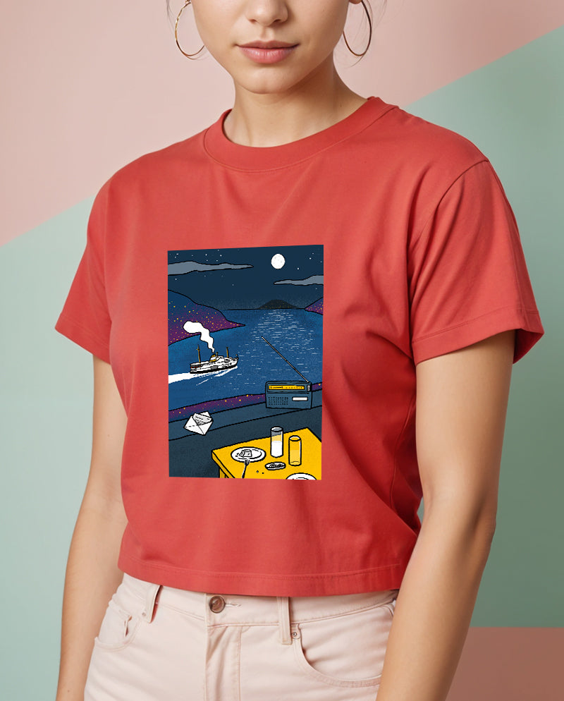 Bazen de Tek Crop Tişört