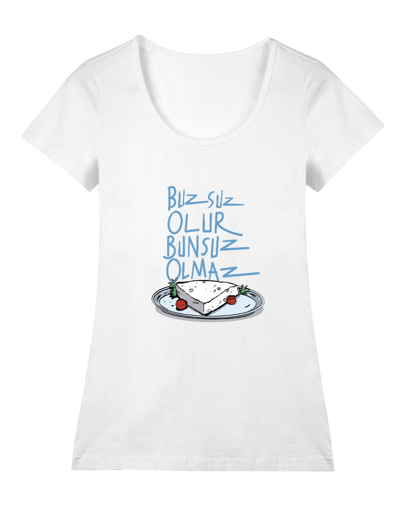 Buzsuz Olur, Bunsuz Olmaz Geniş Yaka Tişört