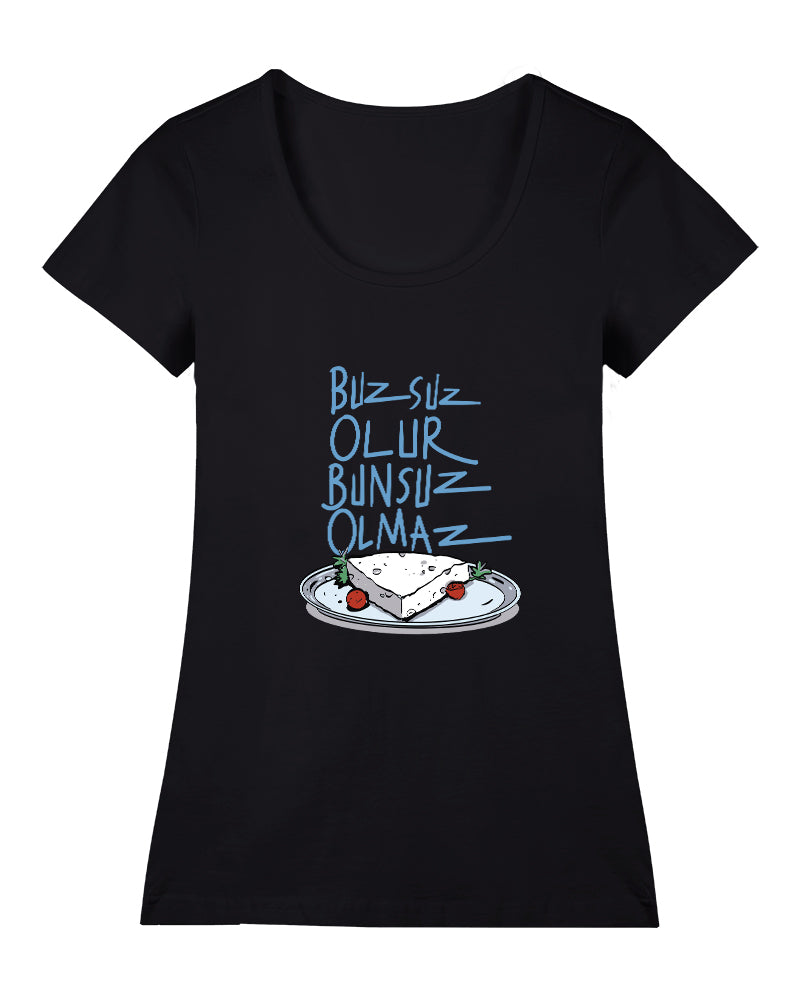 Buzsuz Olur, Bunsuz Olmaz Geniş Yaka Tişört