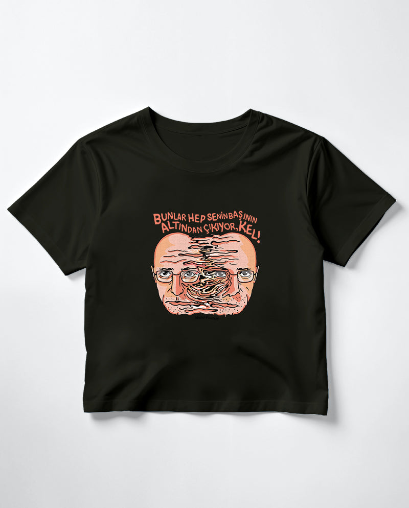 Michel Foucault Crop Tişört