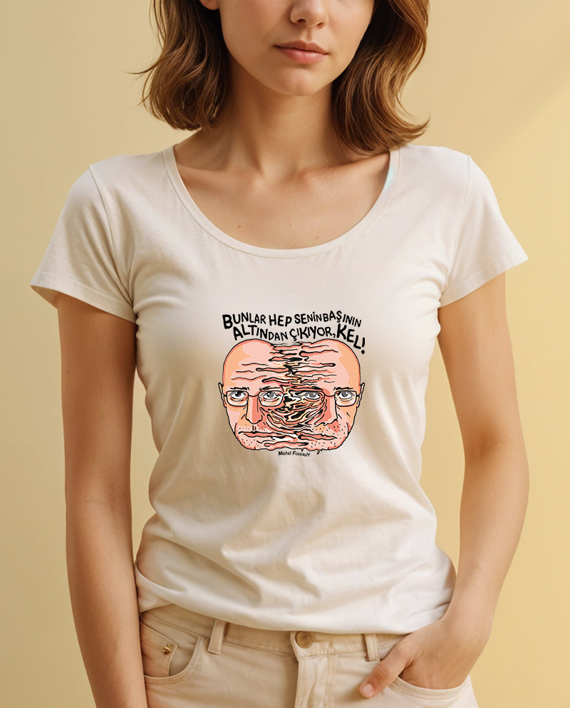 Michel Foucault Geniş Yaka Tişört