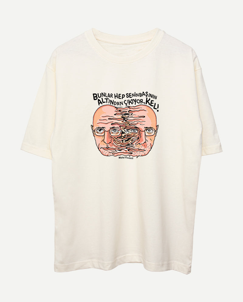 Michel Foucault Oversize Tişört