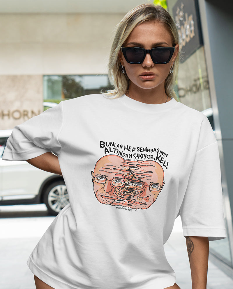 Michel Foucault Oversize Tişört
