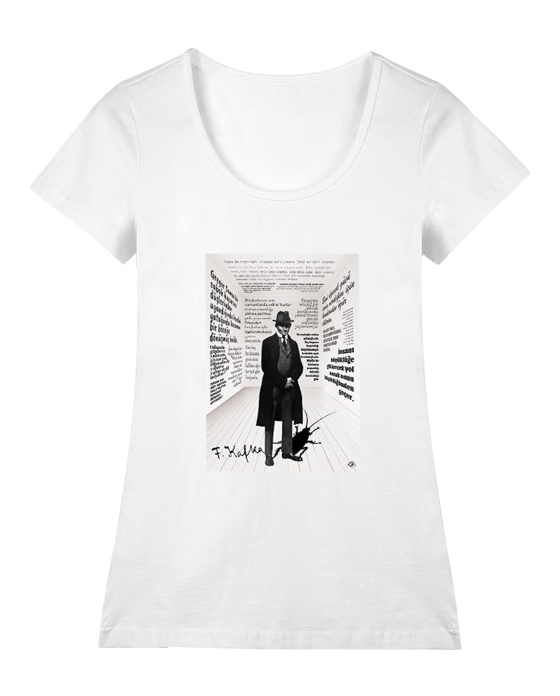 Franz Kafka Geniş Yaka Tişört