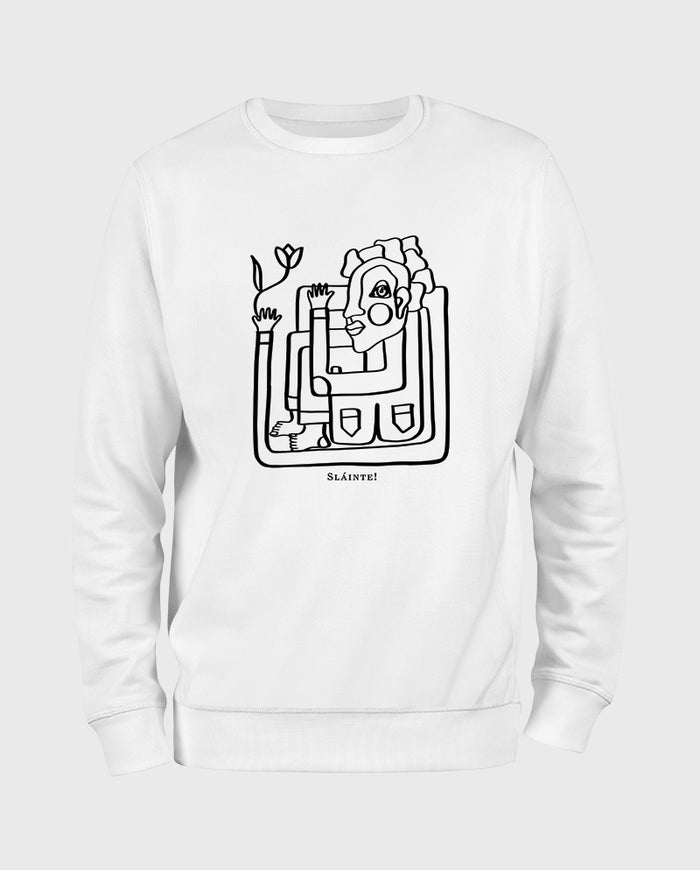 Güller Dolusu Kadehler Viskili Sweatshirt