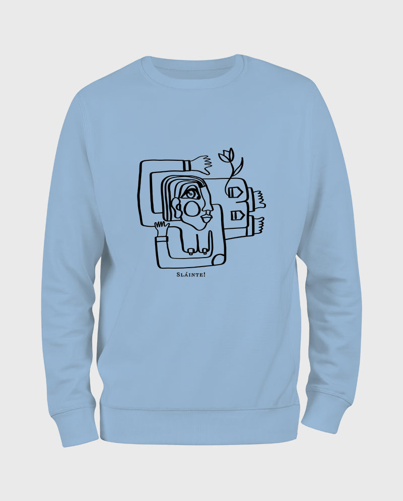 Güller ve Kadehler Viskili Sweatshirt