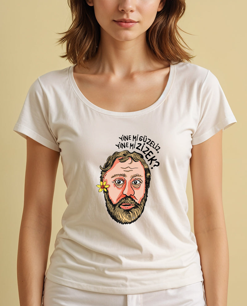 Slavoj Zizek Geniş Yaka Tişört