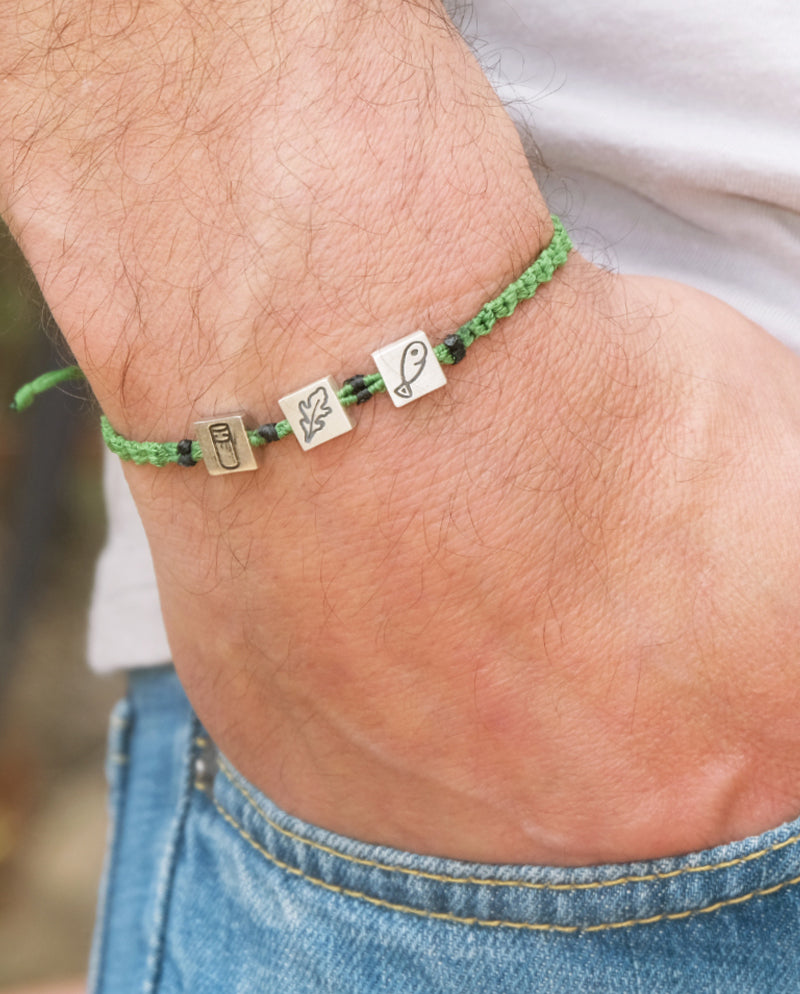 Rakı, Roka, Balık Uniseks Gümüş Bileklik