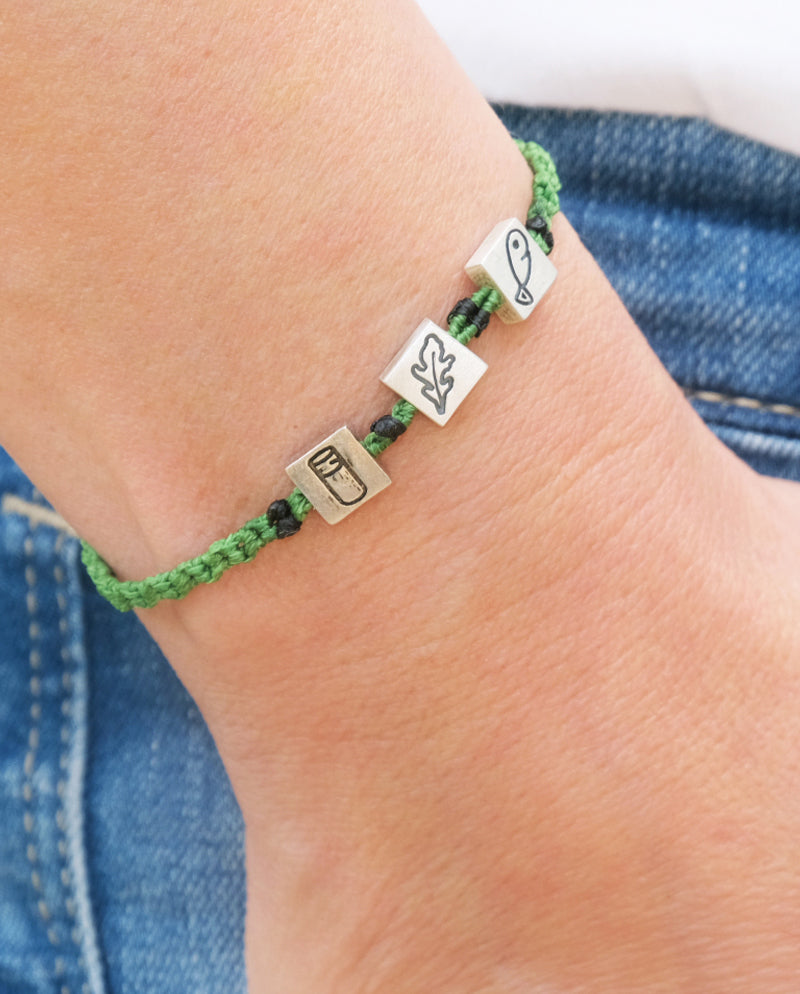 Rakı, Roka, Balık Uniseks Gümüş Bileklik