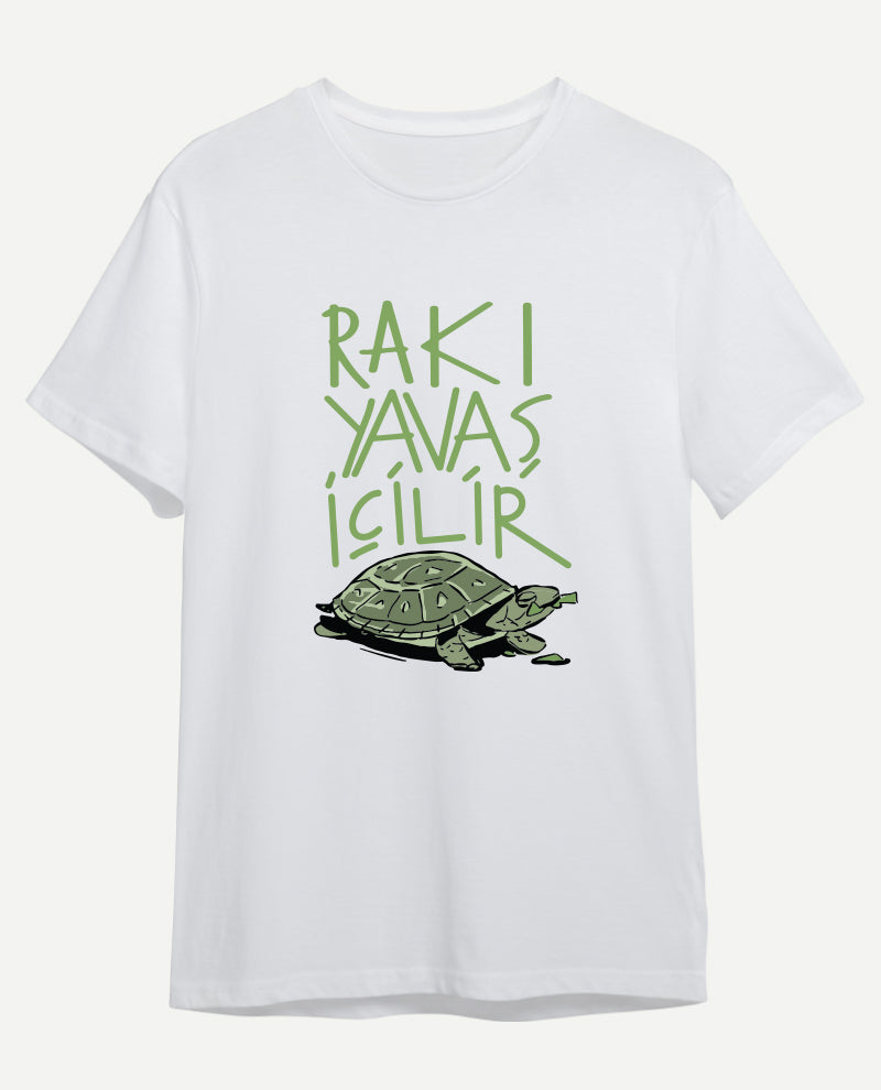 Rakı Yavaş İçilir Erkek Tişört
