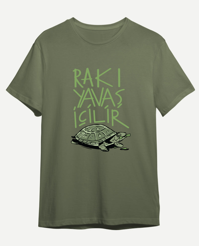 Rakı Yavaş İçilir Erkek Tişört