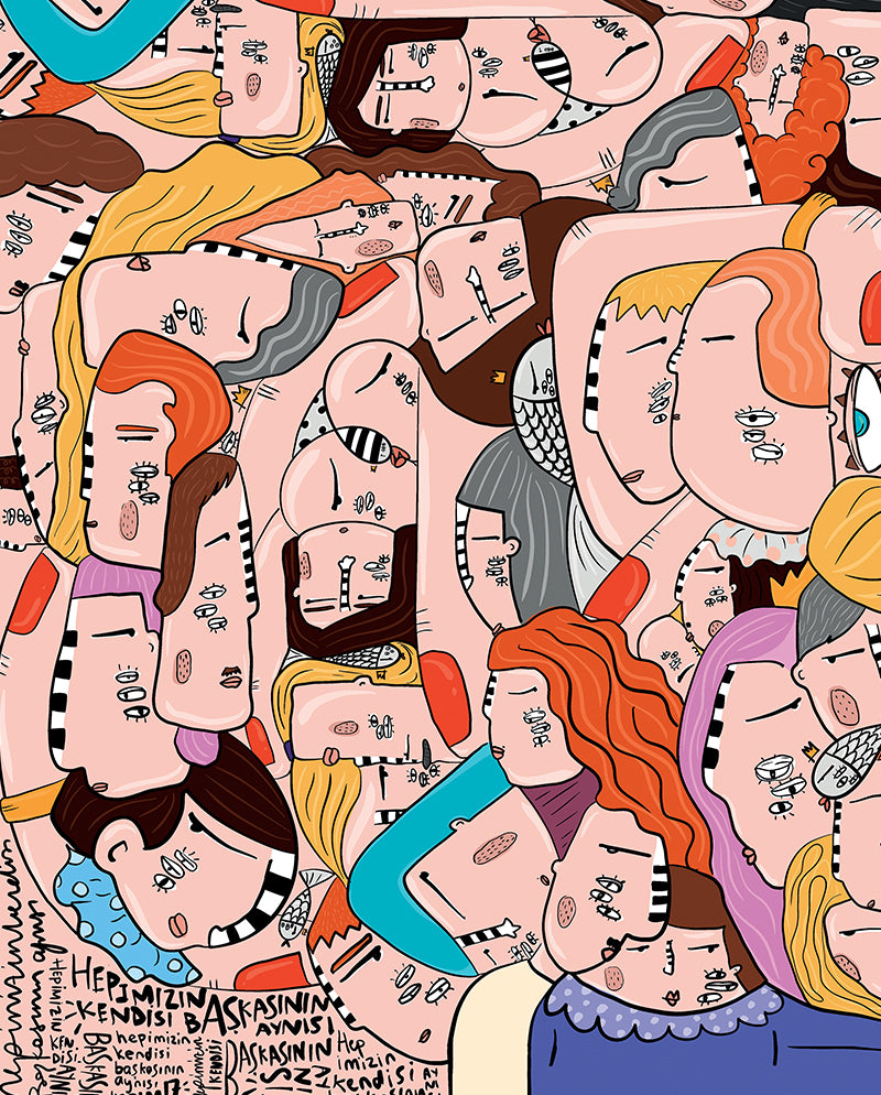 Hepimiz Bir, Dikdörtgen Masa Örtüsü (140x215)