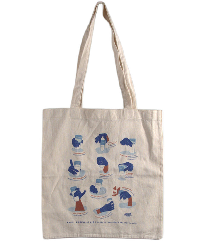N83.Rakı Psikolojisi Bez Çanta 34x40 cm