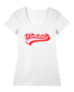 Bubblegum Feminist Geniş Yaka Tişört