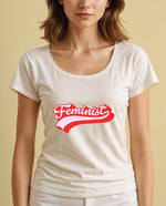 Bubblegum Feminist Geniş Yaka Tişört