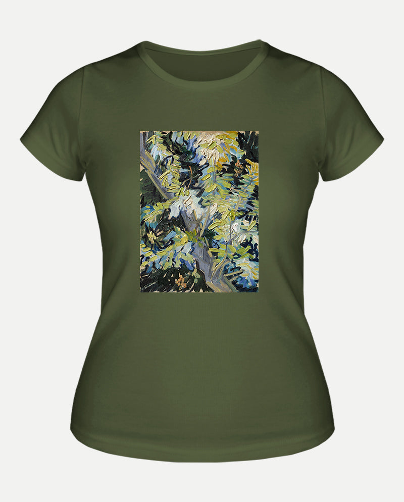 Çiçek Açan Akasya Dalları Kadın Tişört