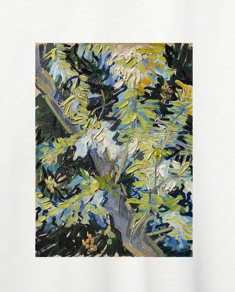 Çiçek Açan Akasya Dalları Oversize Tişört