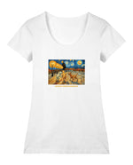 Gece Yürüyüşü - Van Gogh Sokakta Geniş Yaka Tişört