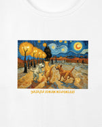 Gece Yürüyüşü - Van Gogh Sokakta Geniş Yaka Tişört