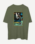 Gökkuşağı Engeli Oversize Tişört